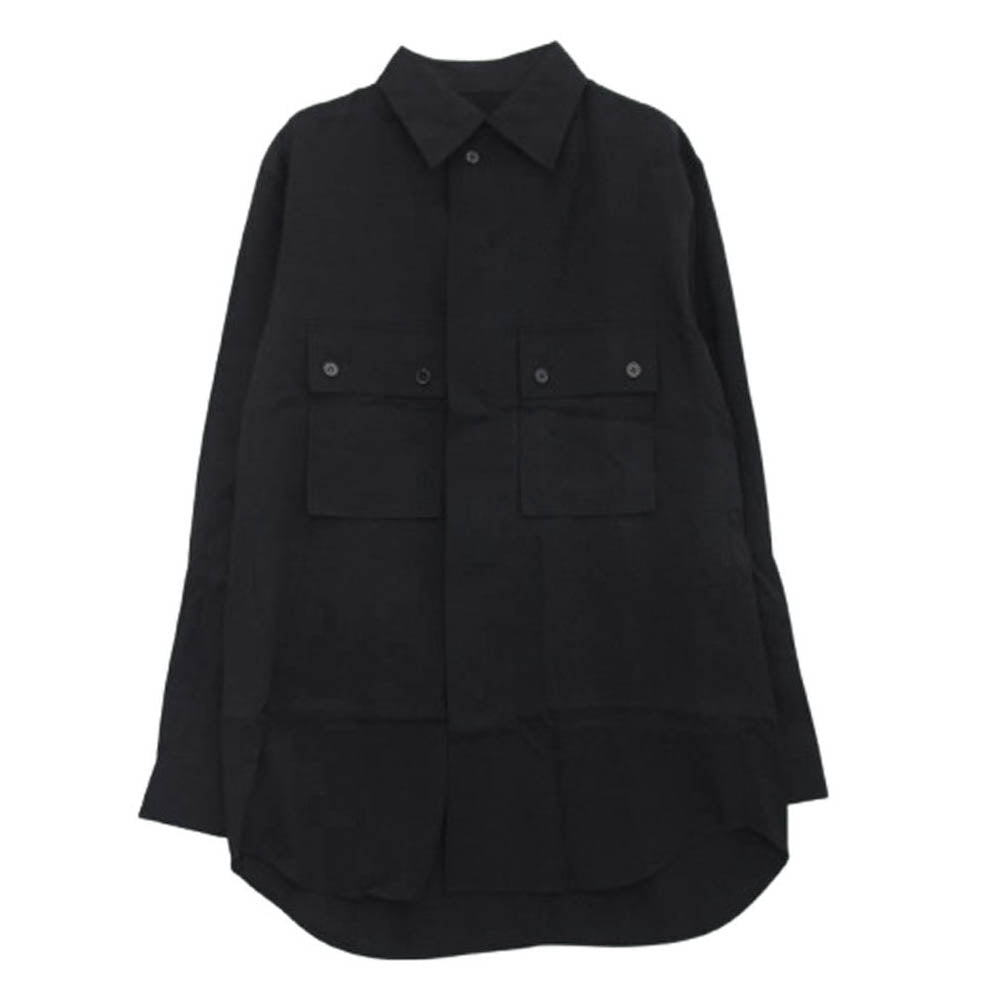 Y-3 Yohji Yamamoto ワイスリー ヨウジヤマモト JX7288 RAYON TWILL SHIRT レーヨンツイル 長袖シャツ ブラック系 XS【新古品】【未使用】【中古】