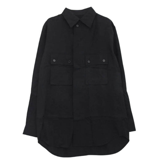 Y-3 Yohji Yamamoto ワイスリー ヨウジヤマモト JX7288 RAYON TWILL SHIRT レーヨンツイル 長袖シャツ ブラック系 XS【新古品】【未使用】【中古】