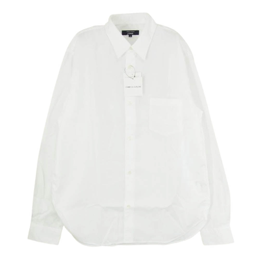 COMME des GARCONS HOMME コムデギャルソンオム 25AW hp-b101-051 綿ブロード 長袖シャツ ホワイト系 L【新古品】【未使用】【中古】