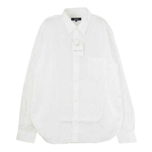 COMME des GARCONS HOMME コムデギャルソンオム 25AW hp-b101-051 綿ブロード 長袖シャツ ホワイト系 L【新古品】【未使用】【中古】