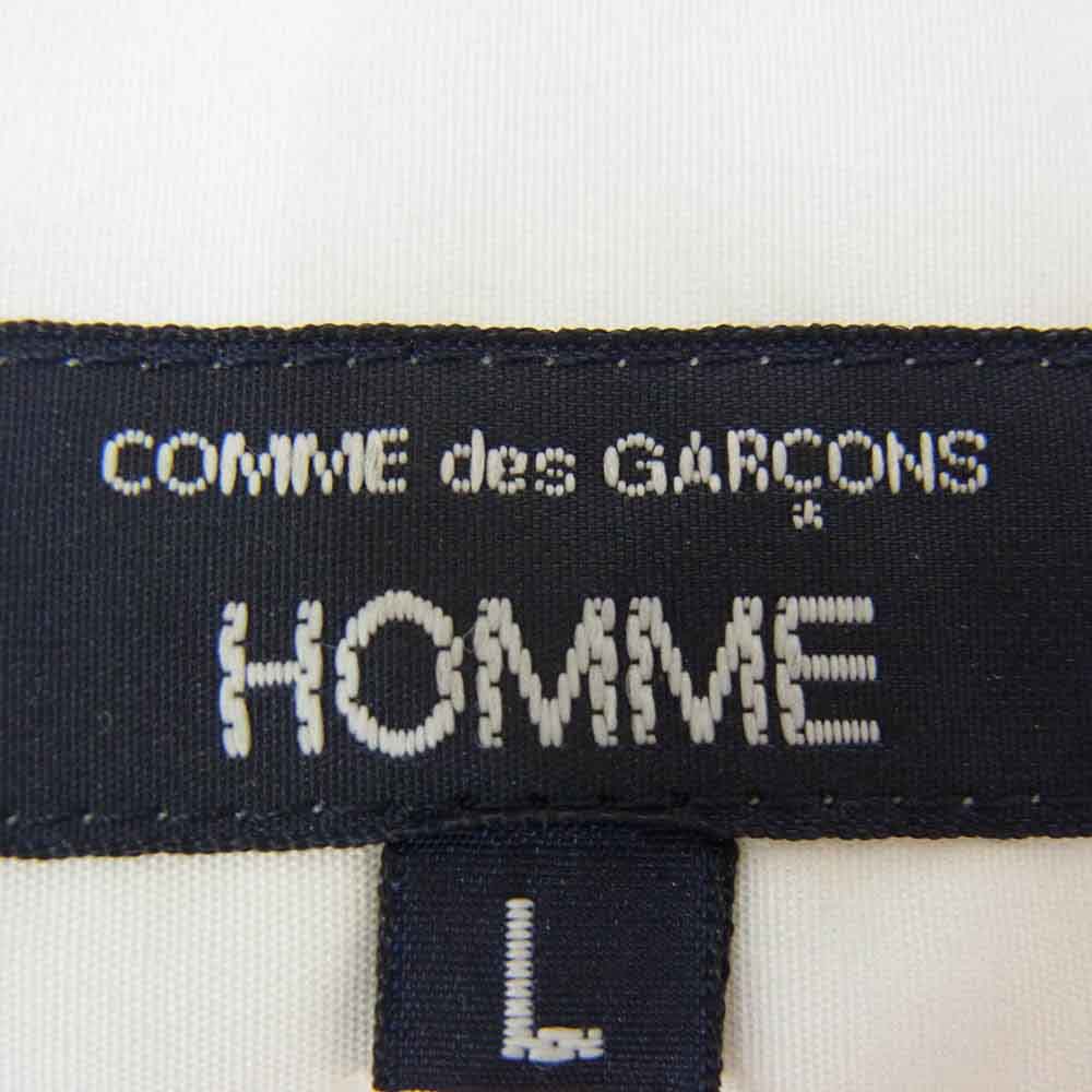 COMME des GARCONS HOMME コムデギャルソンオム 25AW hp-b101-051 綿ブロード 長袖シャツ ホワイト系 L【新古品】【未使用】【中古】