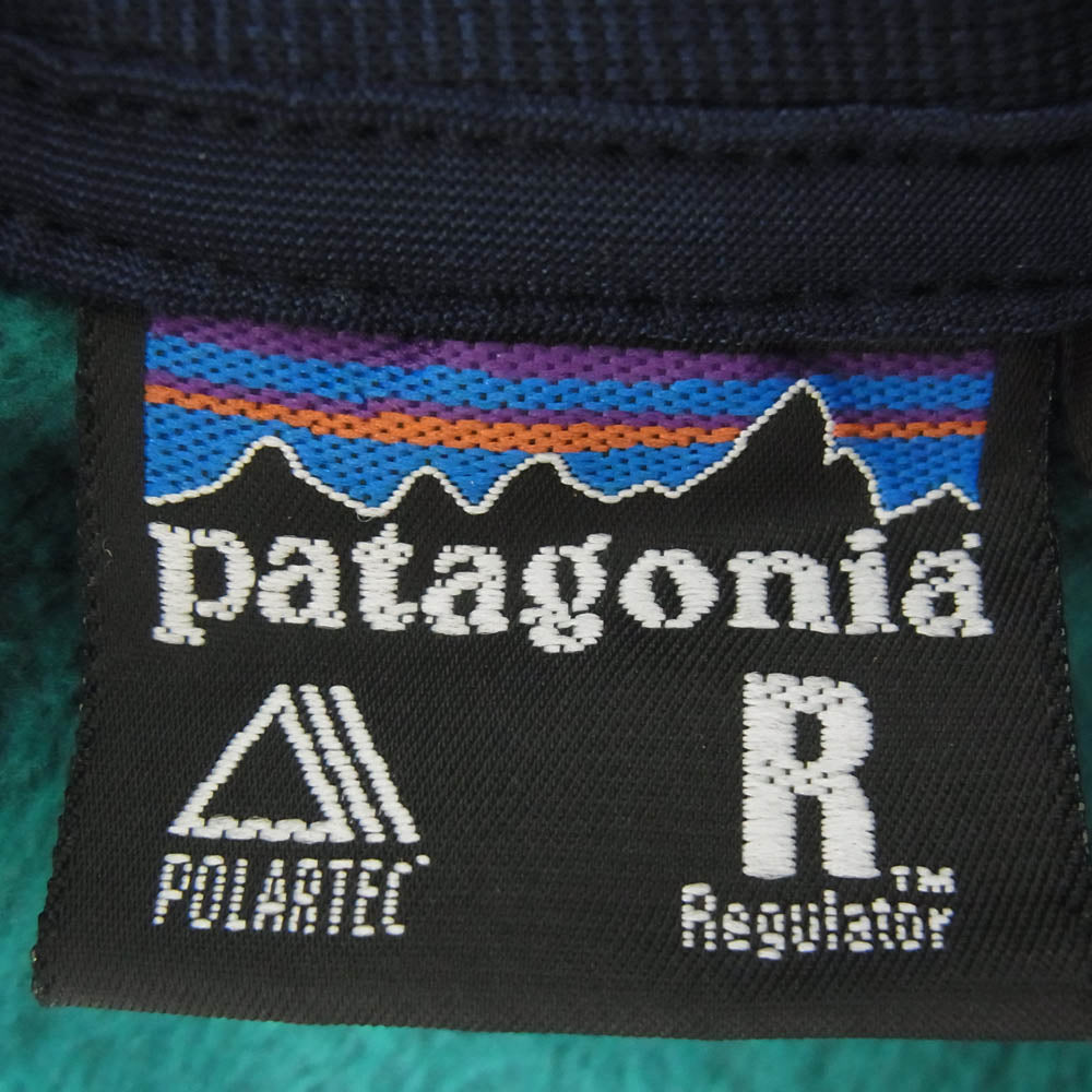 patagonia パタゴニア 00AW 25195 USA製 R2 刺繍タグ レギュレーター シンプル プルオーバー フリース ジャケット グリーン系 M【中古】