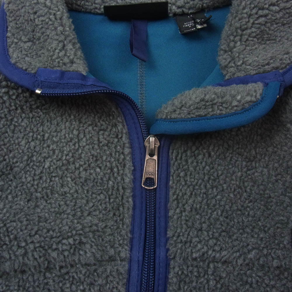 patagonia パタゴニア 90s 雪無しタグ 初期型 レトロX ジャケット パイルフリース フルジップ ジャケット チャコール系 M【中古】