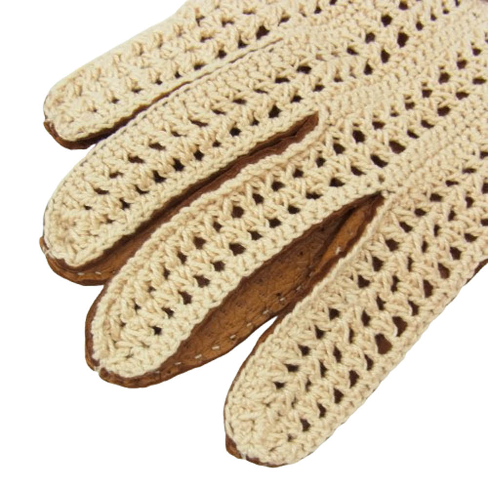 VISVIM ビズビム 0125403003011 VMC CROCHET DRIVING GLOVES ドライビンググローブ 革手袋 ブラウン系 M【中古】
