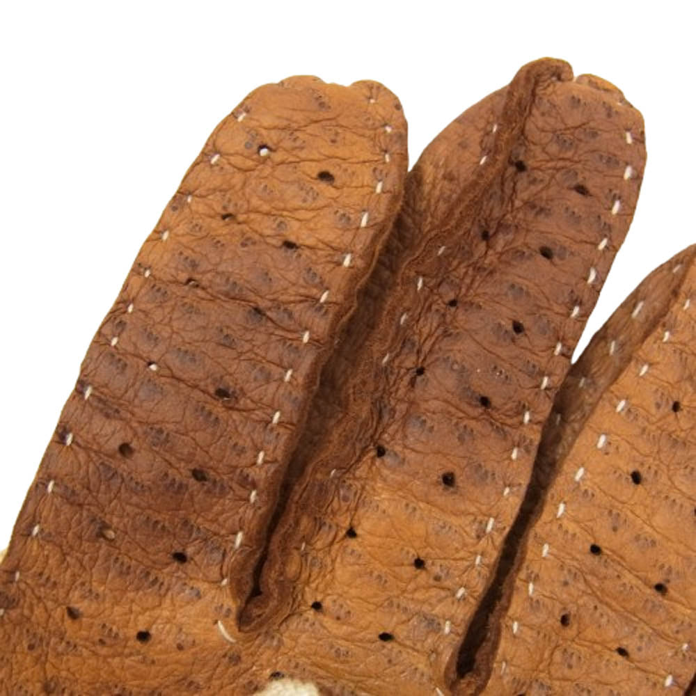 VISVIM ビズビム 0125403003011 VMC CROCHET DRIVING GLOVES ドライビンググローブ 革手袋 ブラウン系 M【中古】