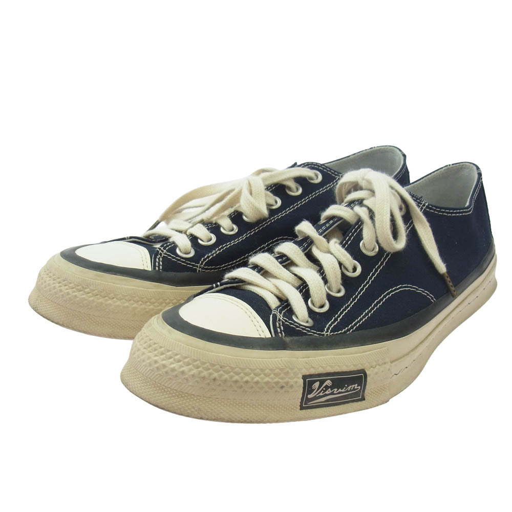 VISVIM ビズビム 25SS 0125101001002 SKAGWAY キャンバス ローカット スニーカー ネイビー系 US9【中古】