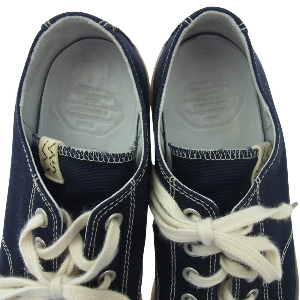 VISVIM ビズビム 25SS 0125101001002 SKAGWAY キャンバス ローカット スニーカー ネイビー系 US9【中古】