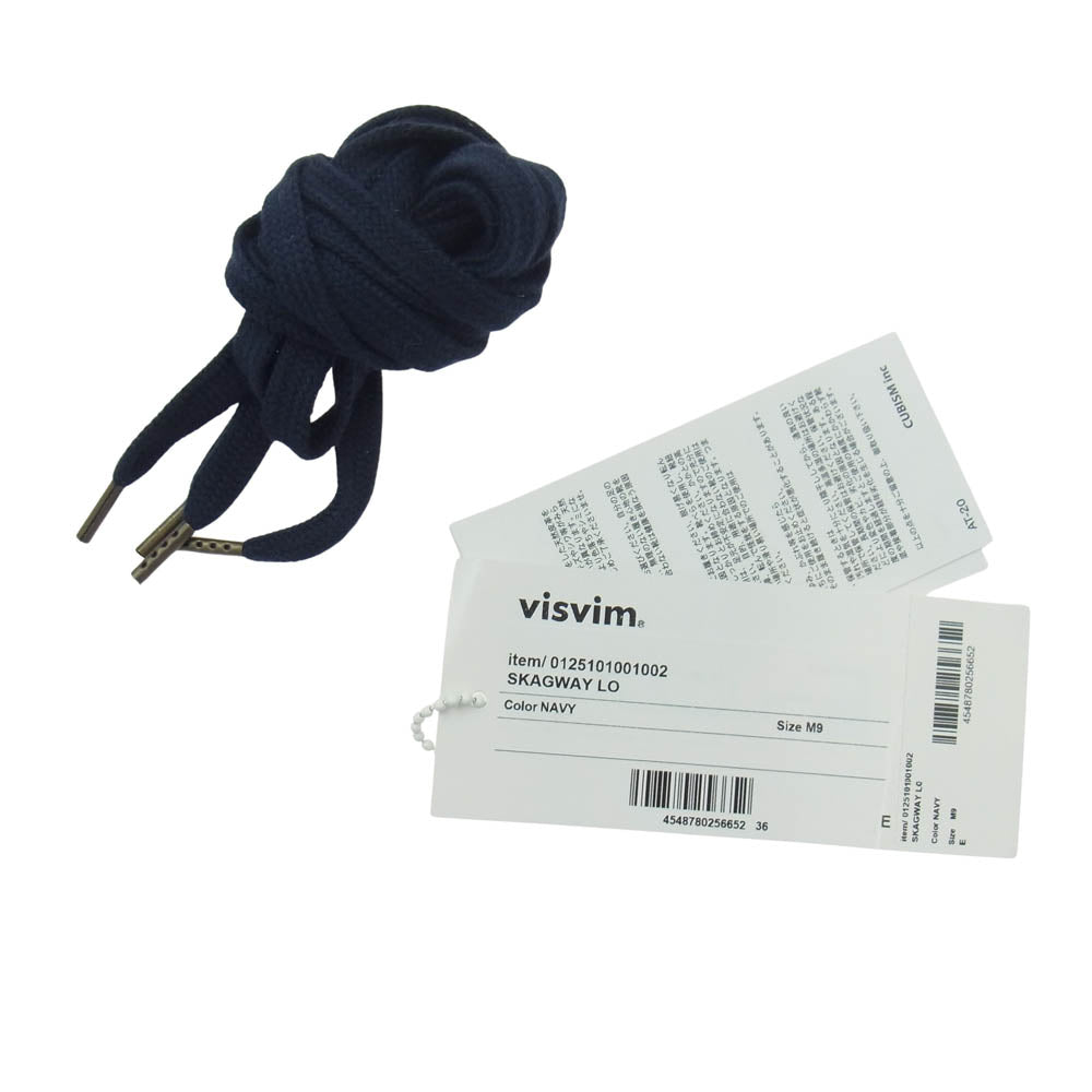 VISVIM ビズビム 25SS 0125101001002 SKAGWAY キャンバス ローカット スニーカー ネイビー系 US9【中古】