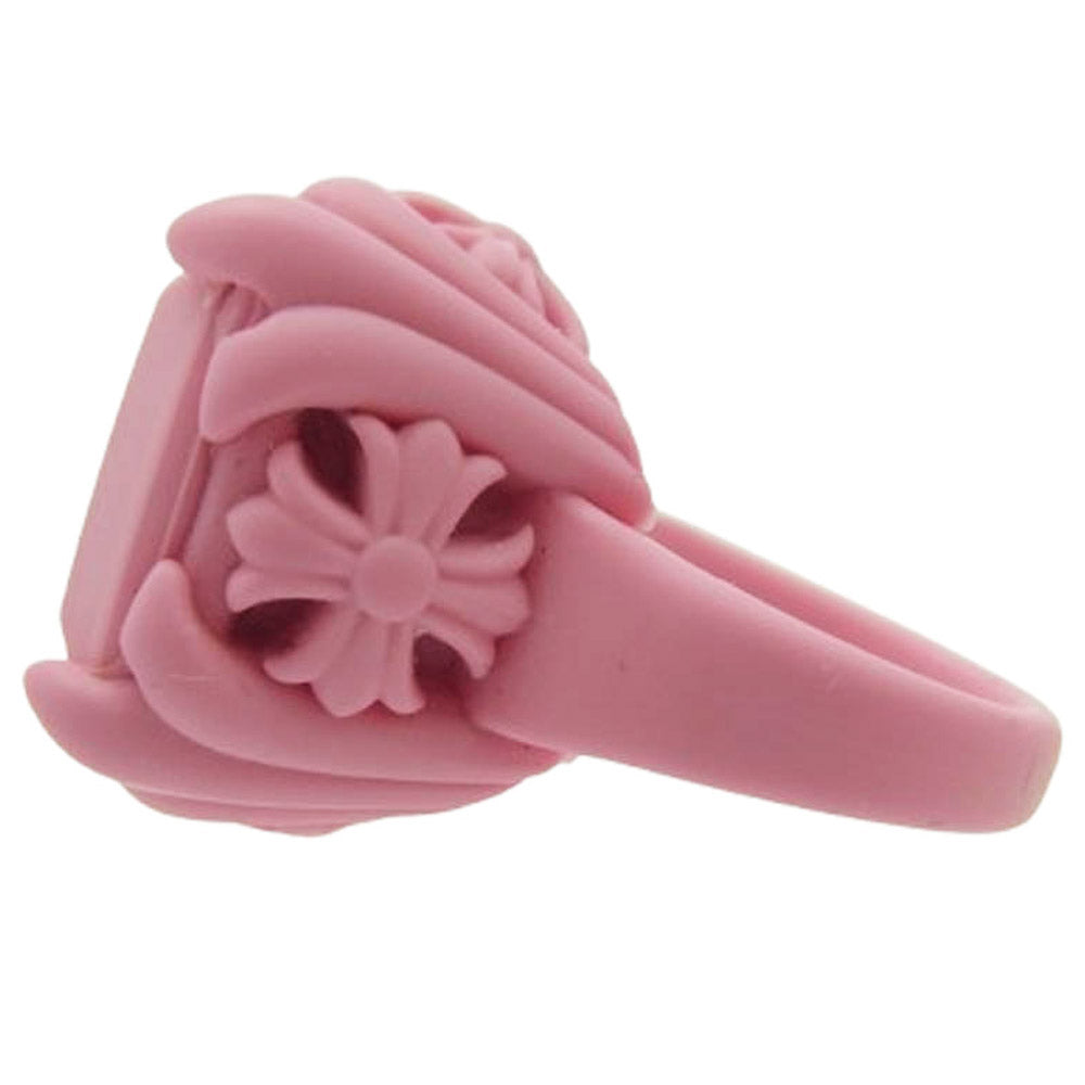 CHROME HEARTS クロムハーツ（原本無） COCL&TAIL PLSTC RING カクテル シリコン ラバー リング ピンク ピンク系 9号【中古】