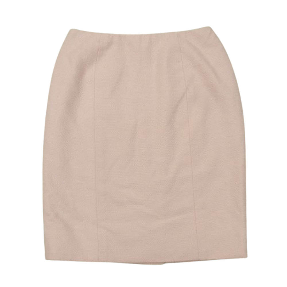 CHANEL シャネル ココマークボタン ツイード スカート フランス製 ピンク系 40【中古】