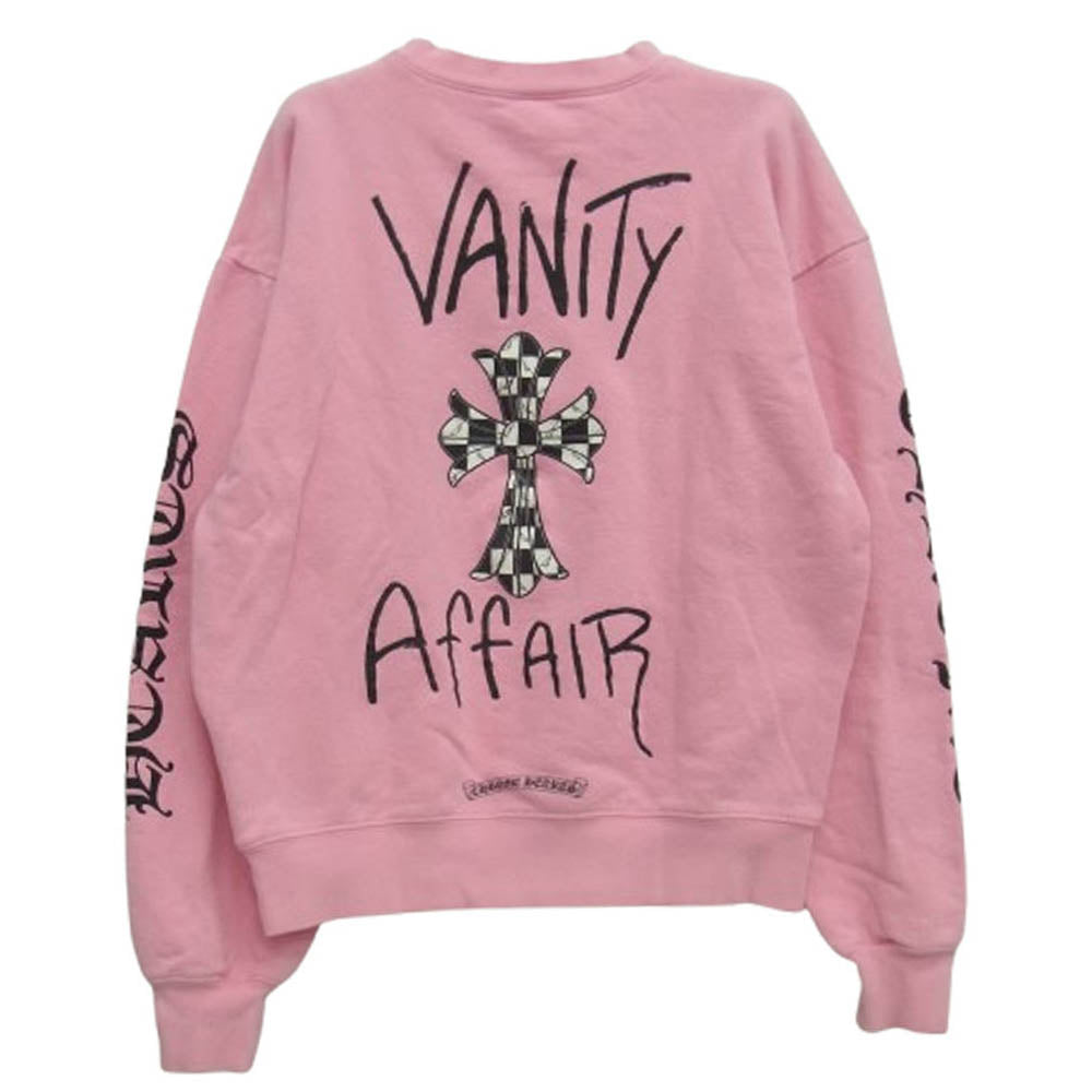 CHROME HEARTS クロムハーツ（原本無） 19AW MATTY BOY PPO VANITY AFFAIR SWTSHRT マッティボーイ ヴァニティー クルーネック スウェット トレーナー ピンク系 M【中古】
