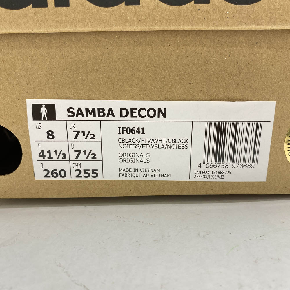 adidas アディダス IF0641 Samba Decon ブラック サンバ スニーカー ブラック系 26cm【新古品】【未使用】【中古】
