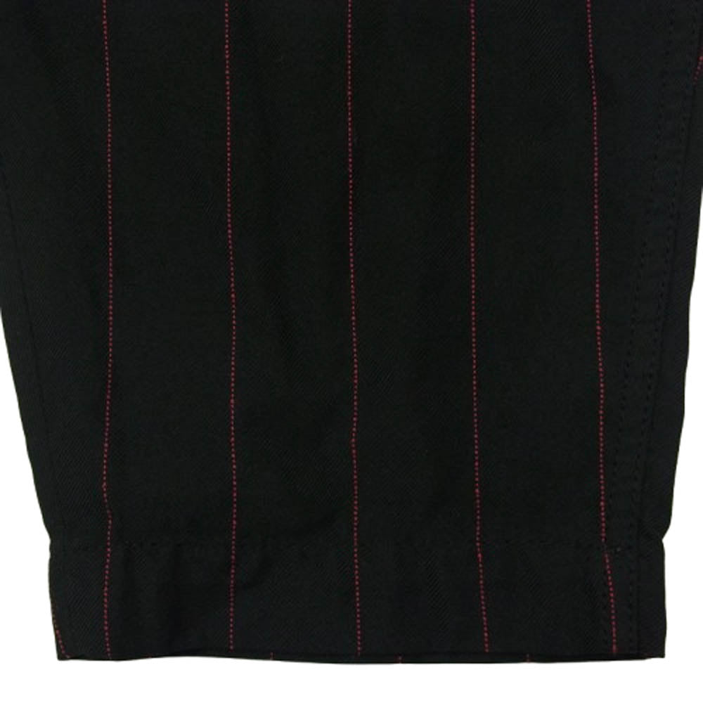 COMME des GARCONS HOMME DEUX コムデギャルソンオムドゥ 22SS DI-P030 ストライプ エステル 1タック パンツ ブラック系 XS【中古】