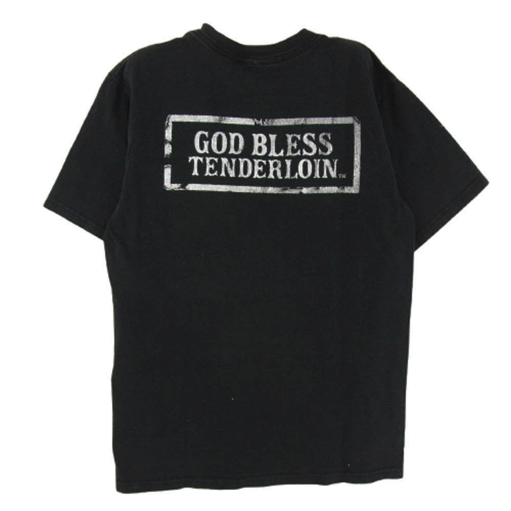 TENDERLOIN テンダーロイン T-TEE 1 GOD BLESS ポケット Tシャツ ブラック系 S【中古】