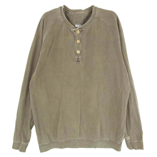 VISVIM ビズビム 0114205010017 MUD RAGLAN HENLEY L/S GIZA ラグラン ヘンリー スウェット シャツ ブラウン系 4【中古】