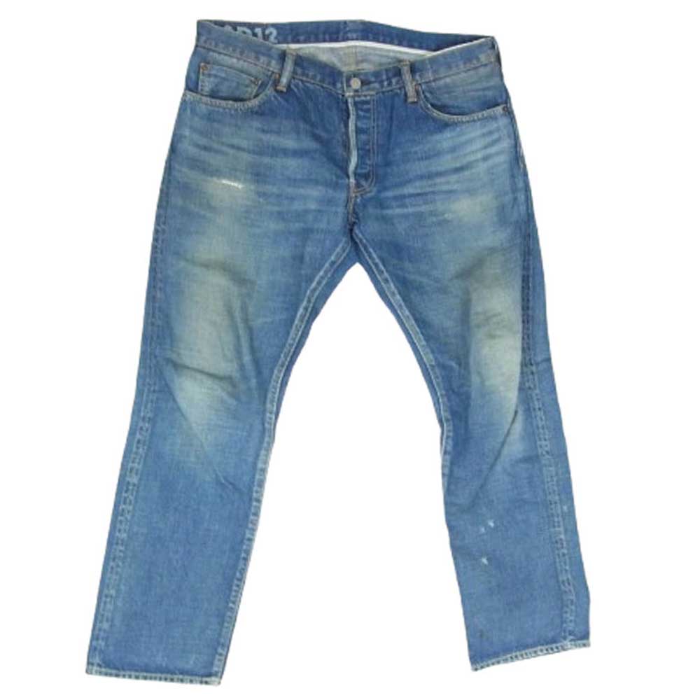 VISVIM ビズビム 16SS 0116105005024 SOCIAL SCLPTR 10 DAMAGED-12 DENIM ソーシャル スカルプチャー ダメージ加工 デニム パンツ インディゴブルー系 W38【中古】