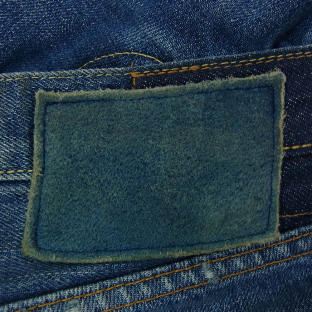 VISVIM ビズビム 16SS 0116105005024 SOCIAL SCLPTR 10 DAMAGED-12 DENIM ソーシャル スカルプチャー ダメージ加工 デニム パンツ インディゴブルー系 W38【中古】