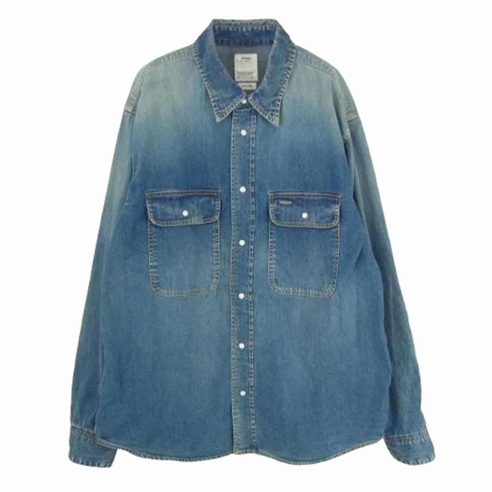 VISVIM ビズビム 0119105007002 Handyman Shirt ハンディマン 長袖 デニム シャツ インディゴブルー系 2【中古】