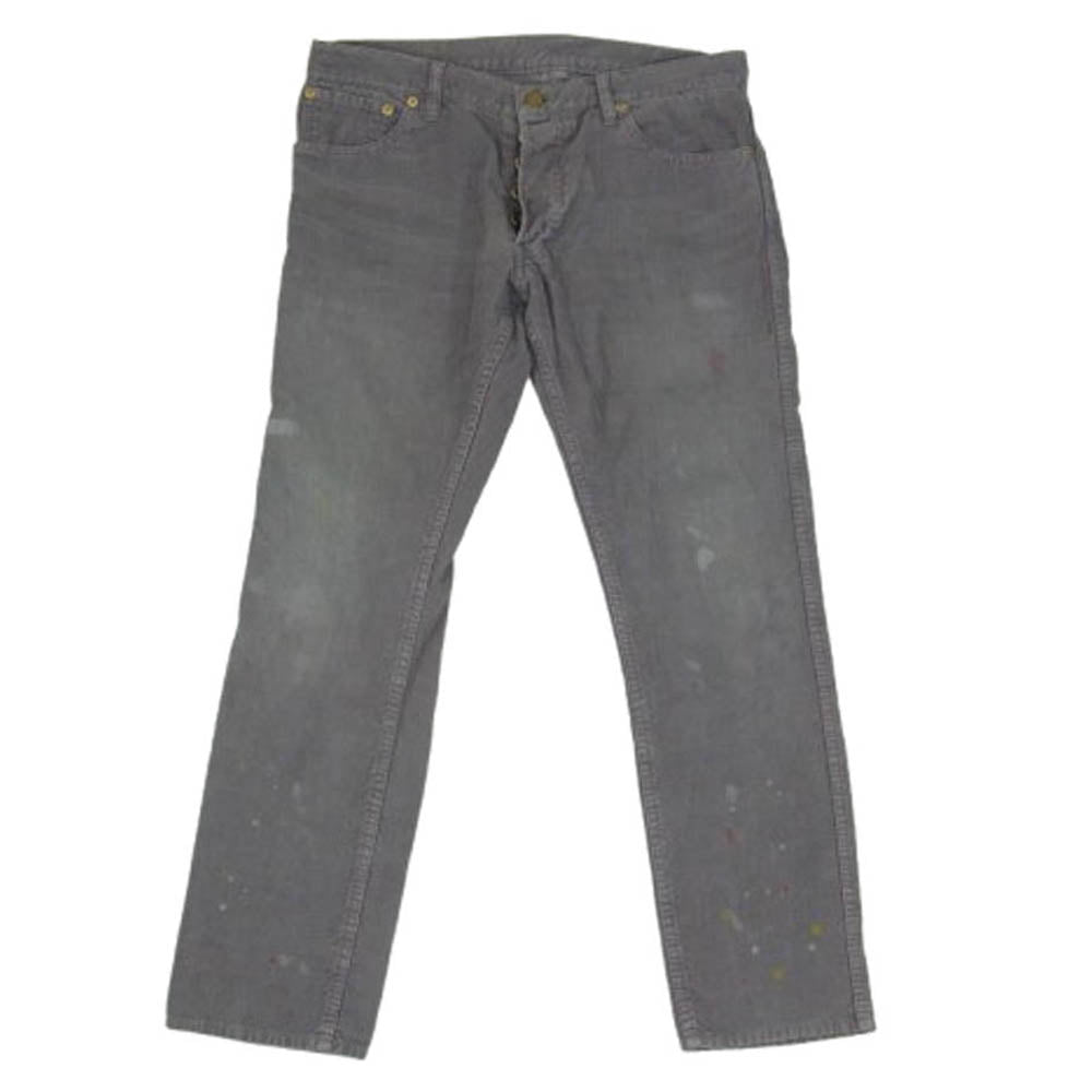VISVIM ビズビム 0117205008018 FLUXUS 10 SLUB フルクサス スラブ ペイント加工 コーデュロ イパンツ ダークグレー系 3【中古】