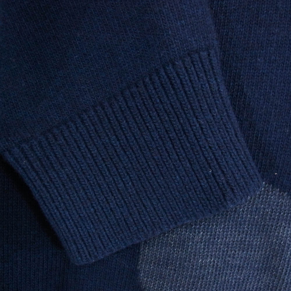DSQUARED2 ディースクエアード 20AW s74ha1099 s17395 CREW NECK KNIT クルーネック ニット ダークネイビー系 ライトブルー系 L【中古】