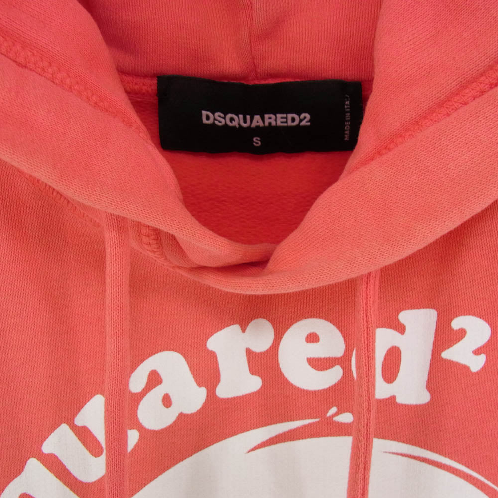 DSQUARED2 ディースクエアード 23SS s74gu0673s25030 ON THE WAVE オンザウェーブ パーカー サーモンピンク系 S【中古】