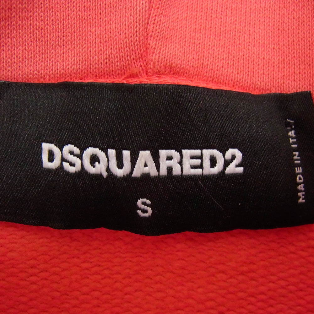 DSQUARED2 ディースクエアード 23SS s74gu0673s25030 ON THE WAVE オンザウェーブ パーカー サーモンピンク系 S【中古】