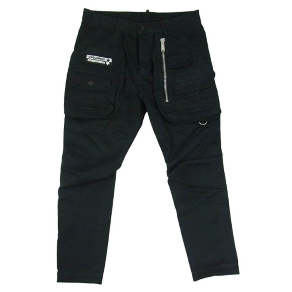 DSQUARED2 ディースクエアード s74kb0732 s39021 CARGO PANTS カーゴ パンツ ブラック系 46【中古】