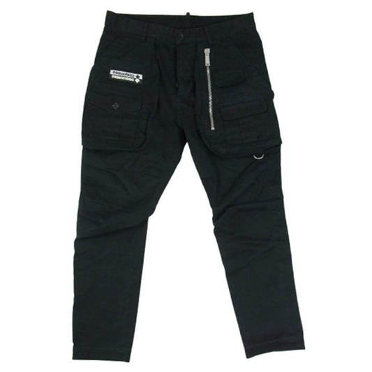 DSQUARED2 ディースクエアード s74kb0732 s39021 CARGO PANTS カーゴ パンツ ブラック系 46【中古】
