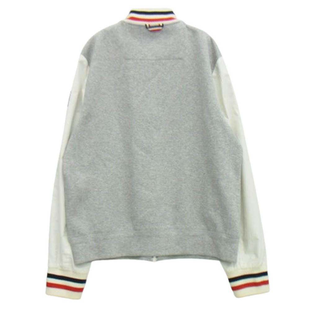 MONCLER GAMME BLEU モンクレール ガムブルー D13918410950 80374 MAGLIA CARDIGAN スウェット ナイロン 切替 ジャケット グレー系 M【中古】