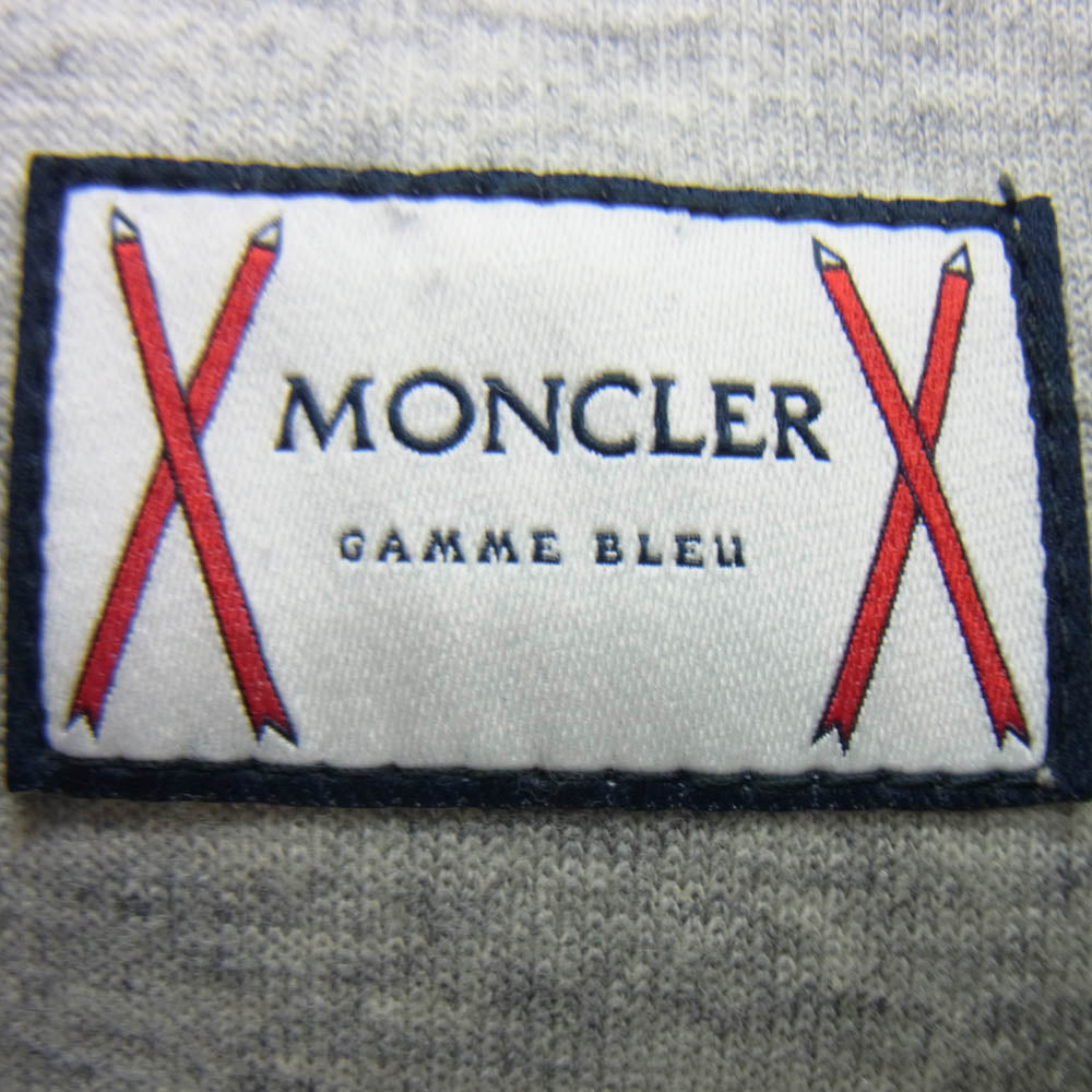 MONCLER GAMME BLEU モンクレール ガムブルー D13918410950 80374 MAGLIA CARDIGAN スウェット ナイロン 切替 ジャケット グレー系 M【中古】