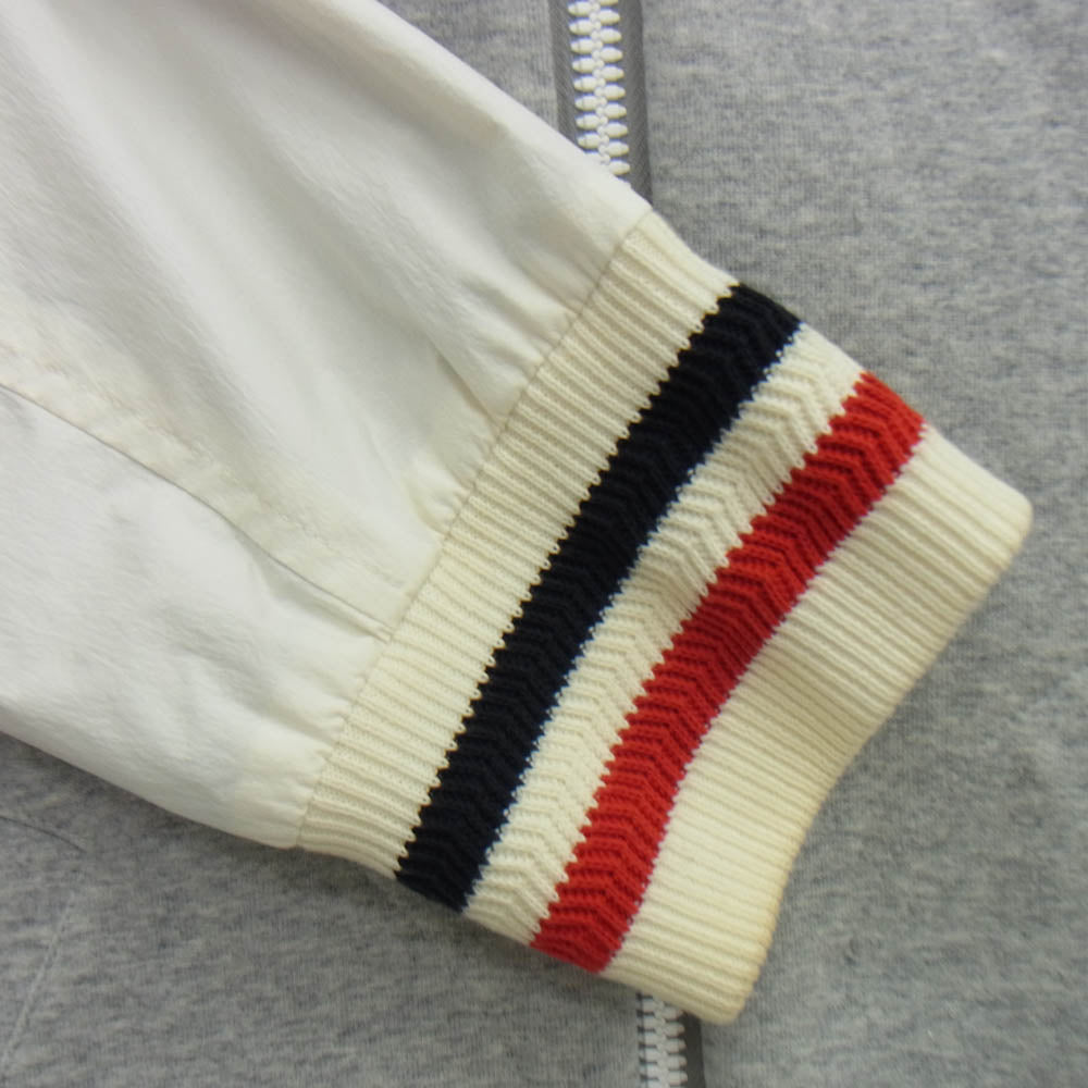 MONCLER GAMME BLEU モンクレール ガムブルー D13918410950 80374 MAGLIA CARDIGAN スウェット ナイロン 切替 ジャケット グレー系 M【中古】