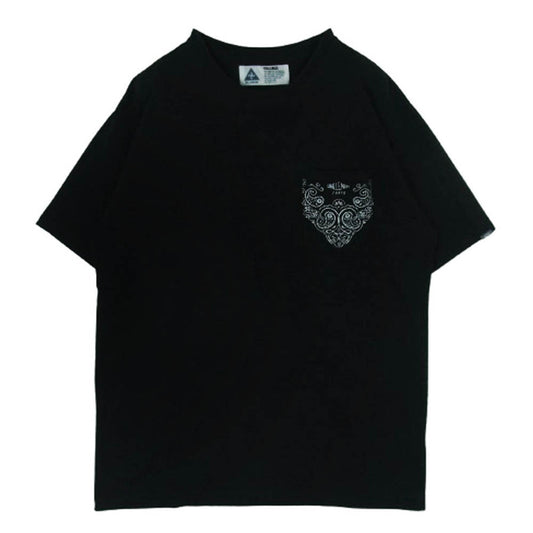 CHALLENGER チャレンジャー BANDANA POCKET TEE バンダナ ポケット 半袖 Tシャツ 日本製 ブラック系 XL【中古】