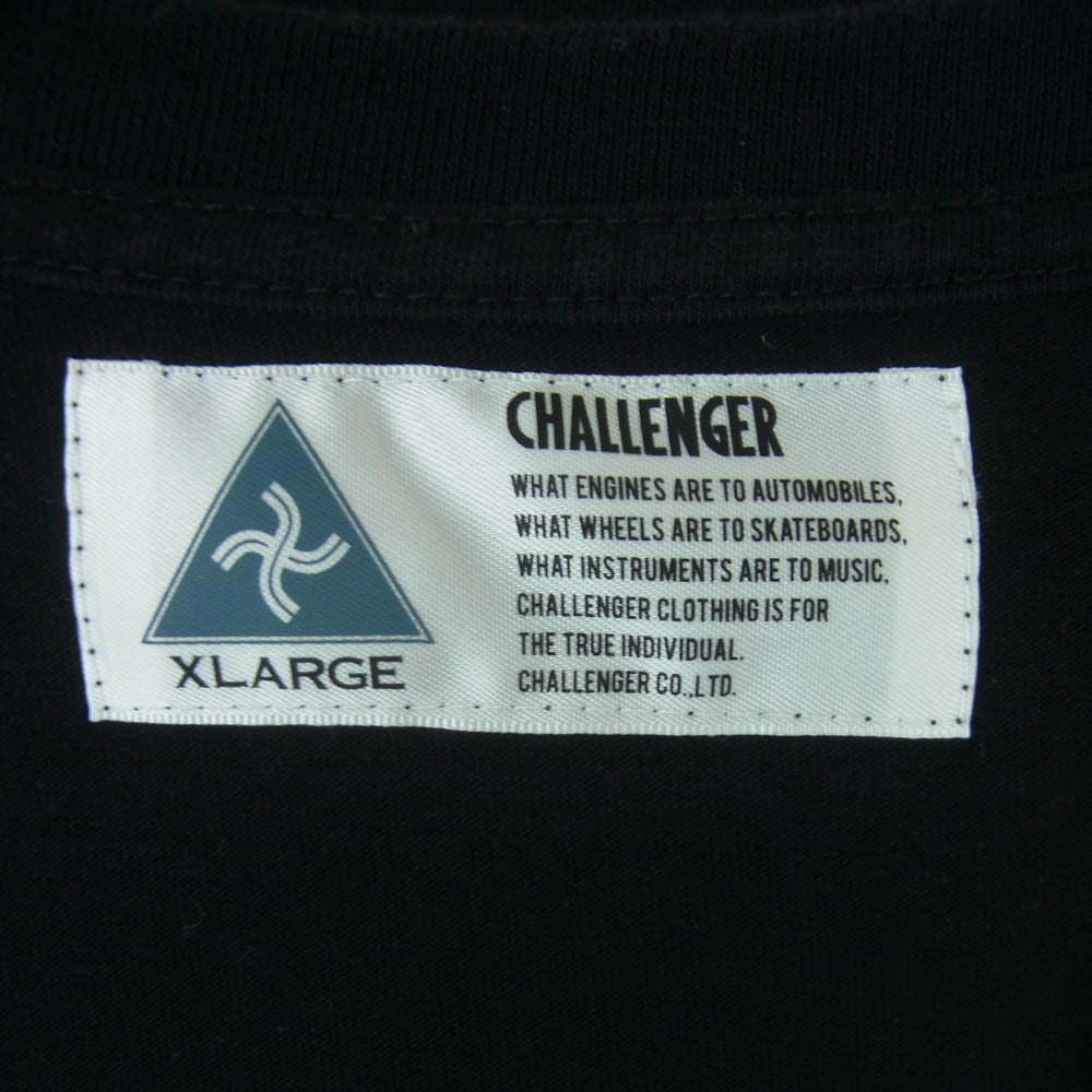 CHALLENGER チャレンジャー BANDANA POCKET TEE バンダナ ポケット 半袖 Tシャツ 日本製 ブラック系 XL【中古】