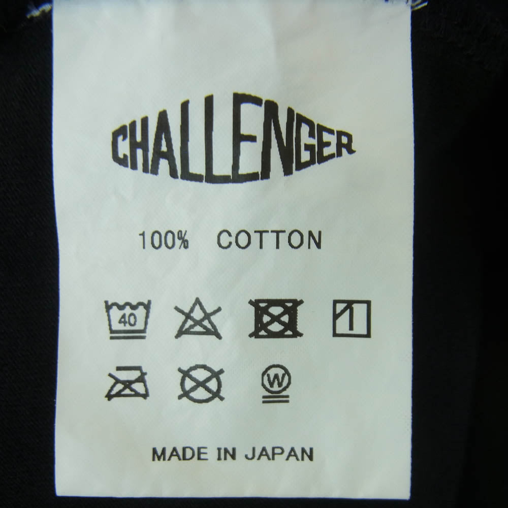 CHALLENGER チャレンジャー BANDANA POCKET TEE バンダナ ポケット 半袖 Tシャツ 日本製 ブラック系 XL【中古】