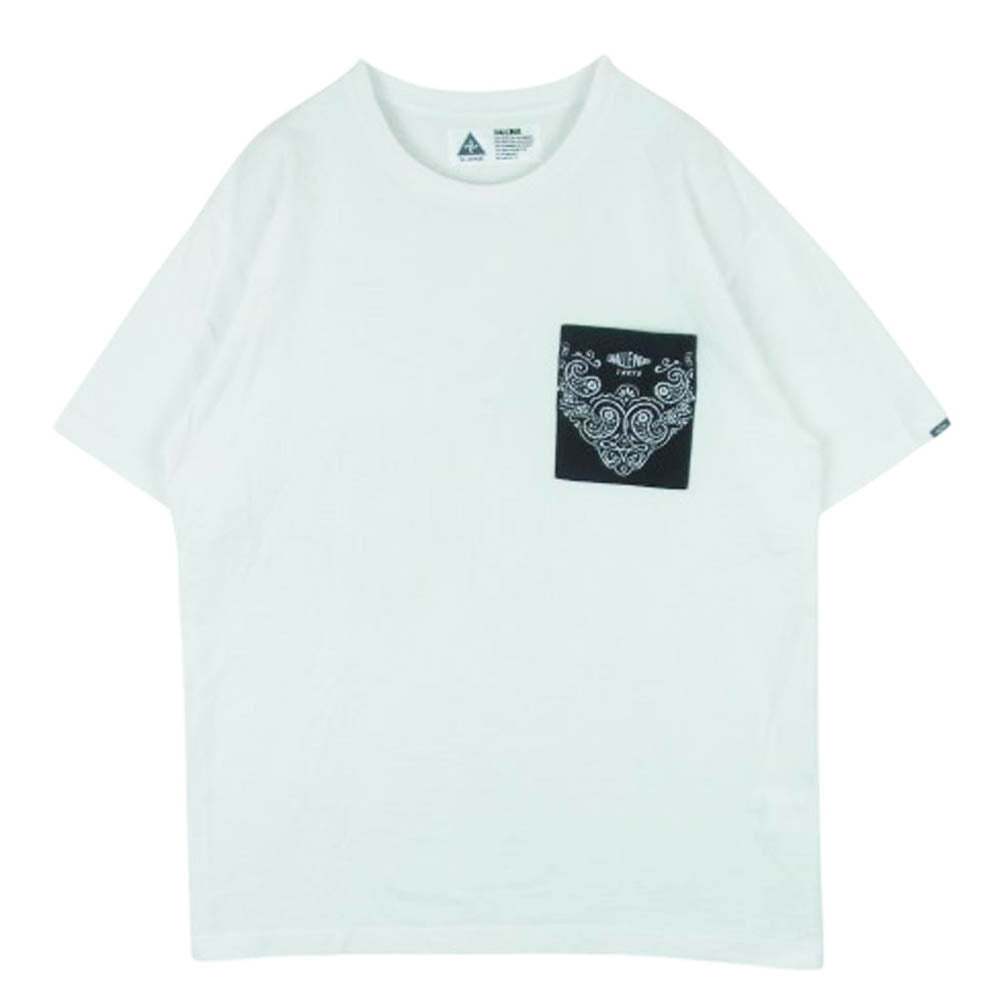 CHALLENGER チャレンジャー BANDANA POCKET TEE バンダナ ポケット 半袖 Tシャツ 日本製 ホワイト系 XL【中古】