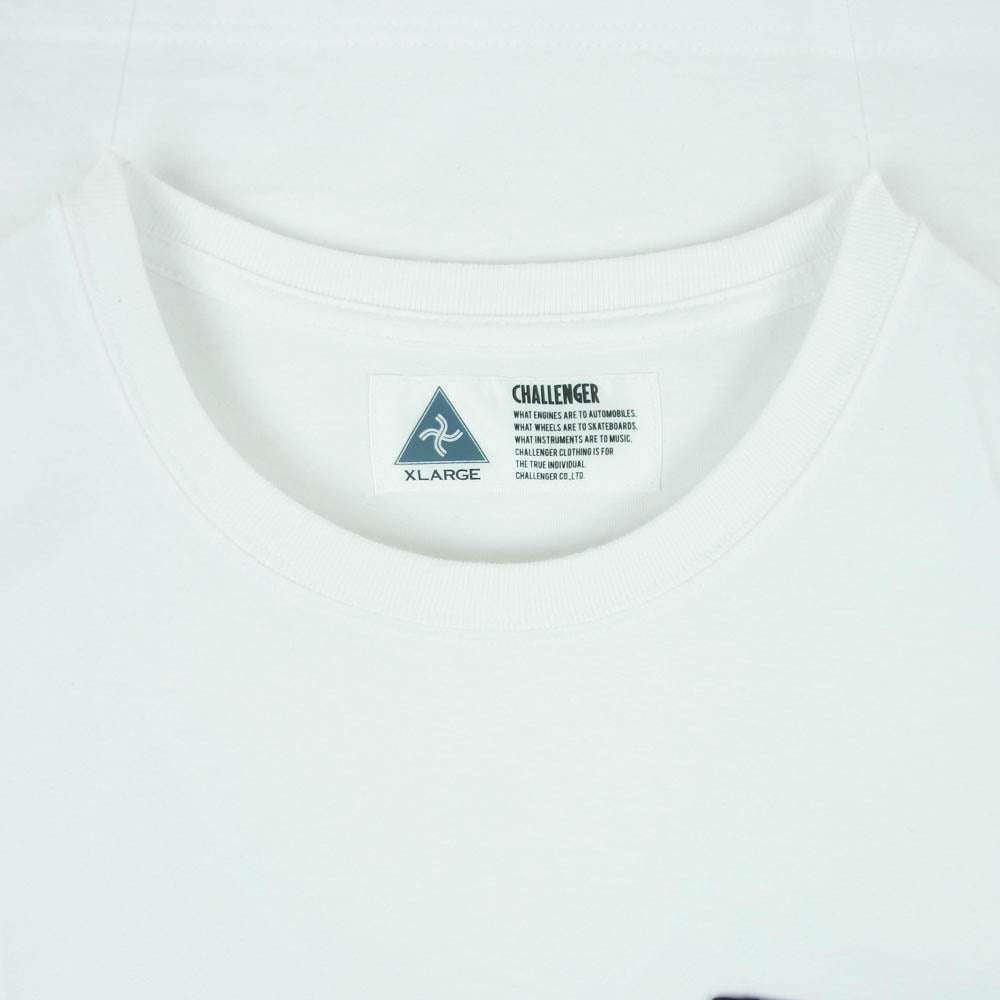 CHALLENGER チャレンジャー BANDANA POCKET TEE バンダナ ポケット 半袖 Tシャツ 日本製 ホワイト系 XL【中古】