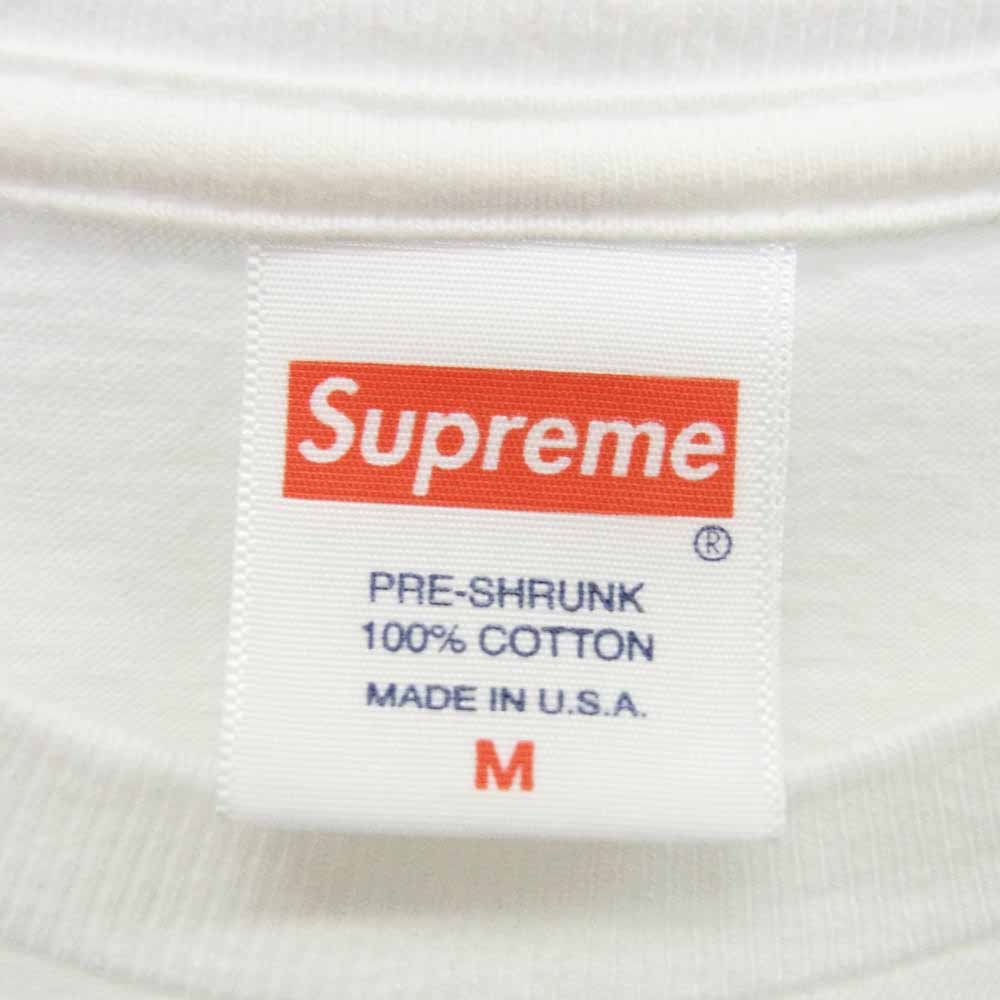 Supreme シュプリーム 22SS Classic Logo Tee クラシックロゴ 半袖Tシャツ オフホワイト系 M【中古】