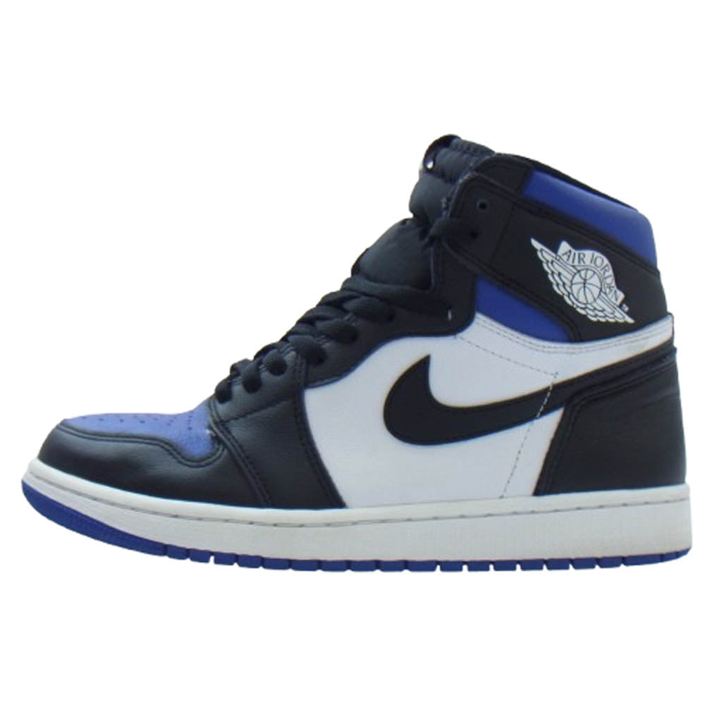 NIKE ナイキ 555088-041 Air Jordan 1 Retro High OG Royal Toe エアジョーダン 1 レトロ ハイ ロイヤルトゥ スニーカー ホワイト系 ブラック系 ブルー系 27cm【中古】