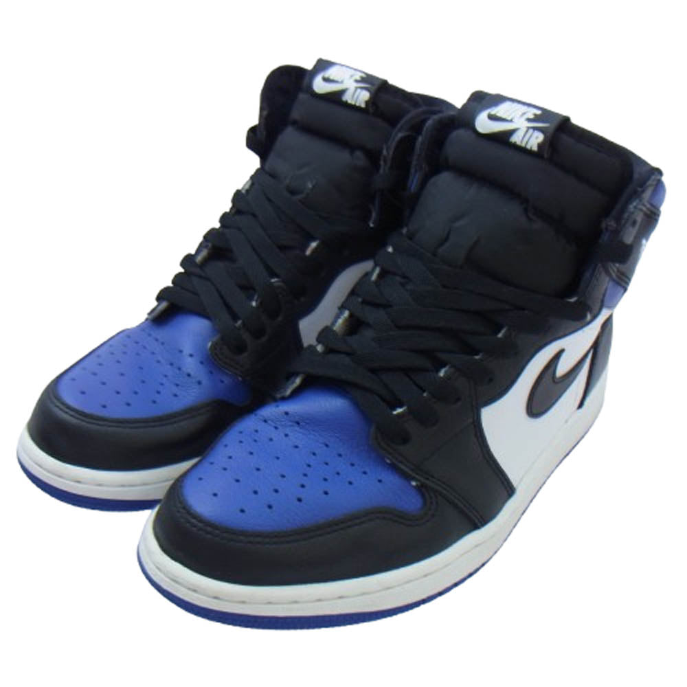 NIKE ナイキ 555088-041 Air Jordan 1 Retro High OG Royal Toe エアジョーダン 1 レトロ ハイ ロイヤルトゥ スニーカー ホワイト系 ブラック系 ブルー系 27cm【中古】