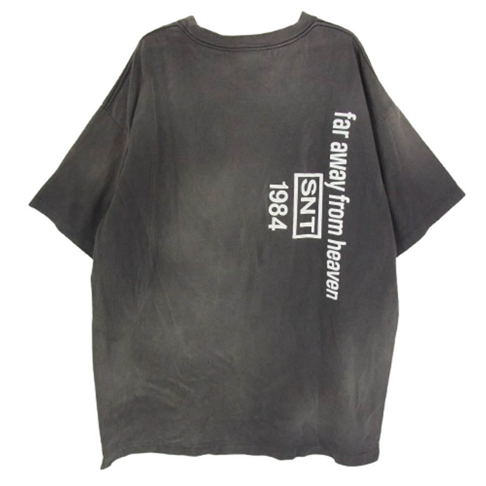 SAINT MICHAEL セントマイケル 22SS SM-S22-0000-009 TEE ANCHOR ヴィンテージ加工 半袖Tシャツ チャコール系 XXL【中古】