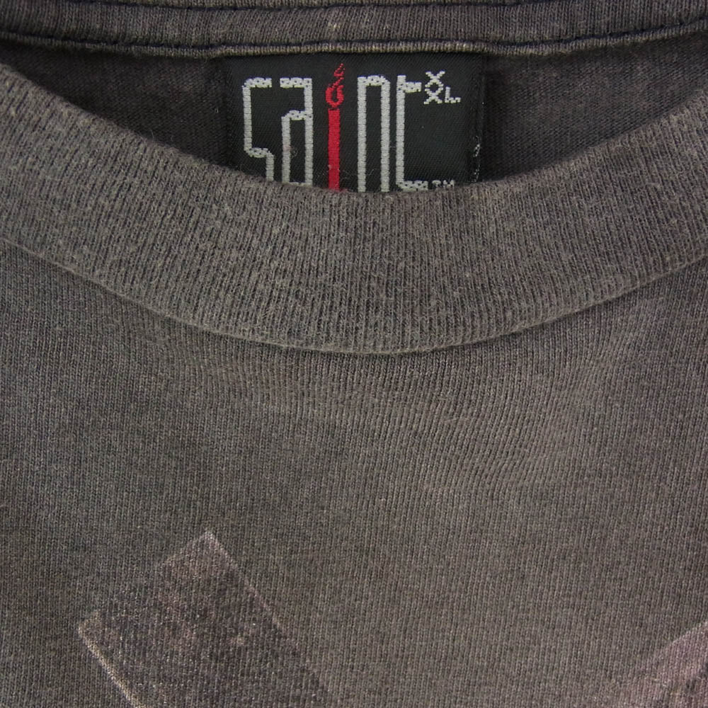 SAINT MICHAEL セントマイケル 22SS SM-S22-0000-009 TEE ANCHOR ヴィンテージ加工 半袖Tシャツ チャコール系 XXL【中古】