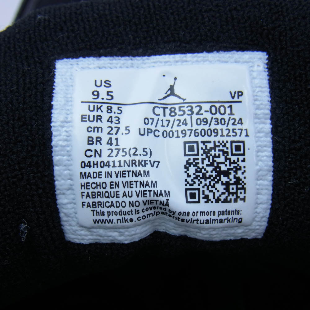 NIKE ナイキ CT8532-001 Air Jordan 3 Retro Black Cat エアジョーダン3 レトロ ブラックキャット スニーカー ブラック系 27.5cm【中古】