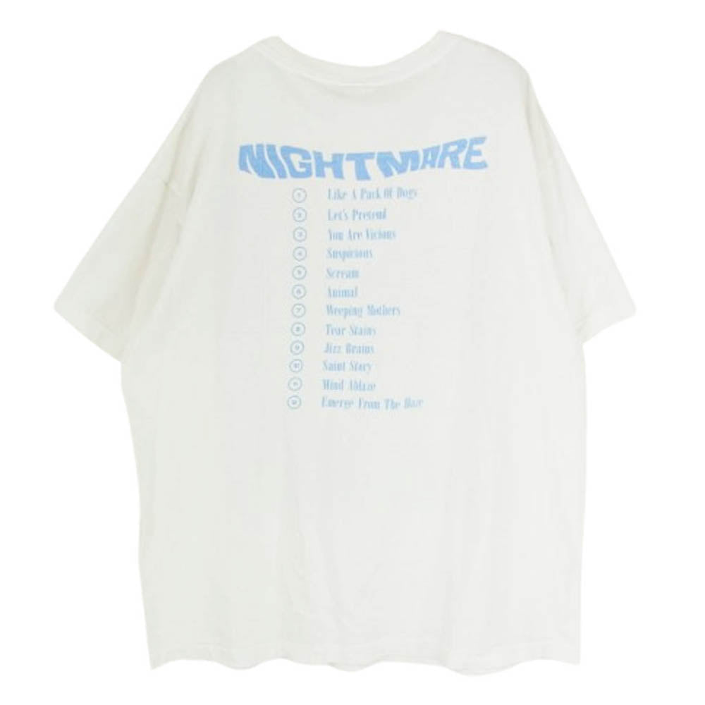 SAINT MICHAEL セントマイケル 23AW SM-A23-0000-C10 FS_SS T-SHIRT / CONSUME FORSOMEONE フォーサムワン ヴィンテージ加工 半袖Tシャツ ホワイト系 XL【中古】