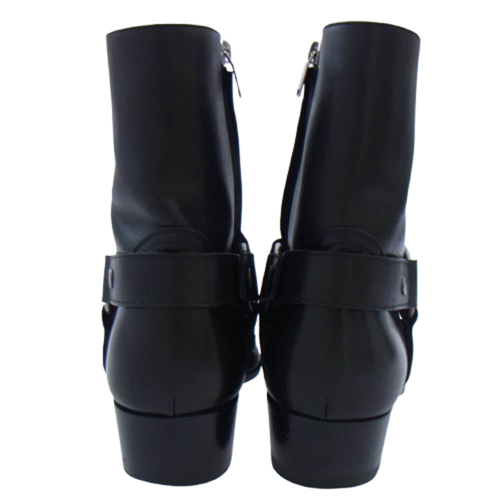 SAINT LAURENT サンローラン 443190 AQS00 Wyatt Harness Ring Boot ワイアットハーネス リングブーツ ブラック系 42【中古】