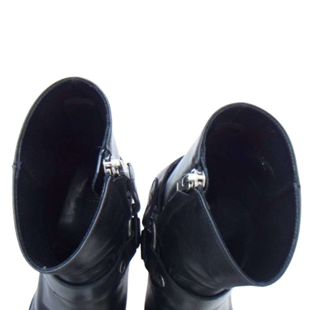 SAINT LAURENT サンローラン 443190 AQS00 Wyatt Harness Ring Boot ワイアットハーネス リングブーツ ブラック系 42【中古】