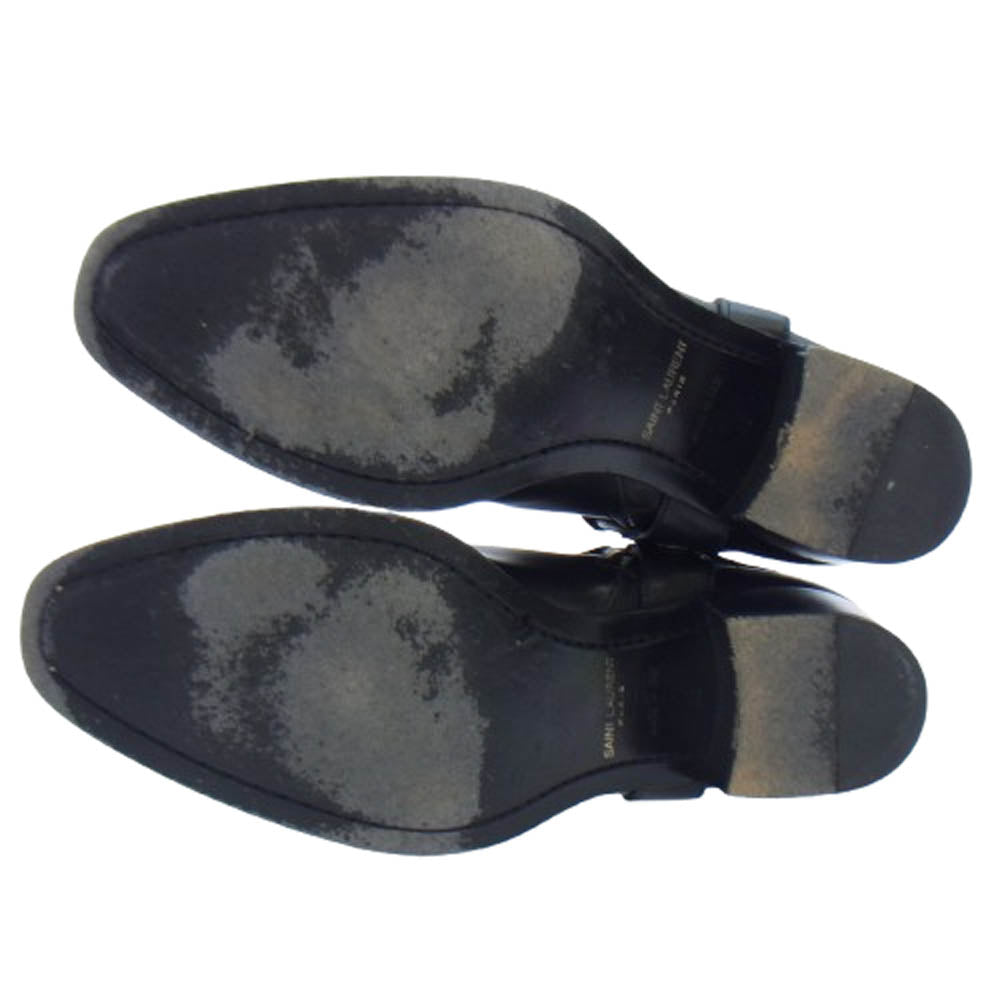 SAINT LAURENT サンローラン 443190 AQS00 Wyatt Harness Ring Boot ワイアットハーネス リングブーツ ブラック系 42【中古】