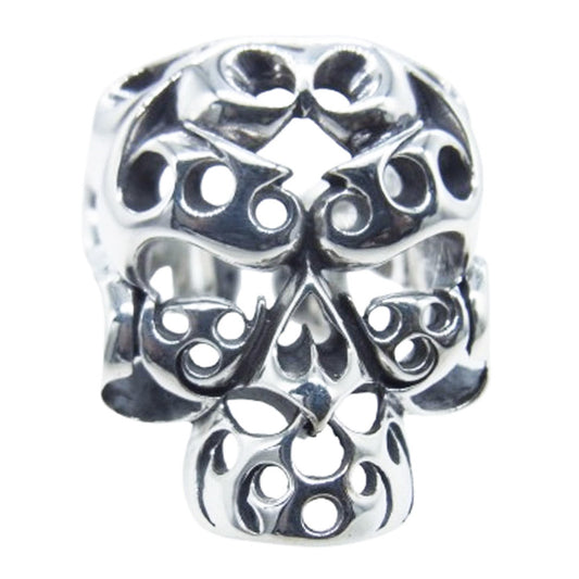 TENDERLOIN テンダーロイン T-SKULL BORNEO RING ボルネオ スカル リング シルバー【新品仕上加工済】 シルバー系 約19.5号【美品】【中古】