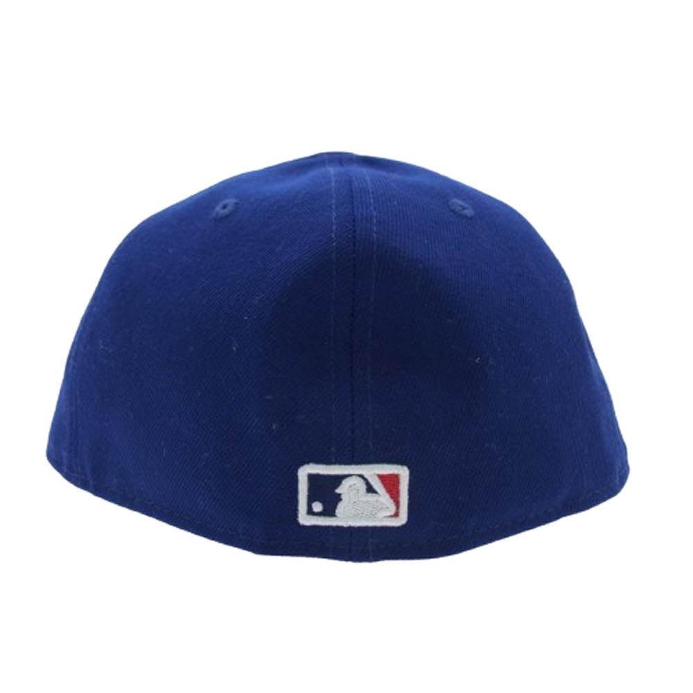 NEW ERA ニューエラ 59FIFTY Los Angeles Dodgers LA刺繍ロゴ ロサンゼルス ドジャーズ BB CAP ベースボール キャップ ブルー系 59.6cm【中古】