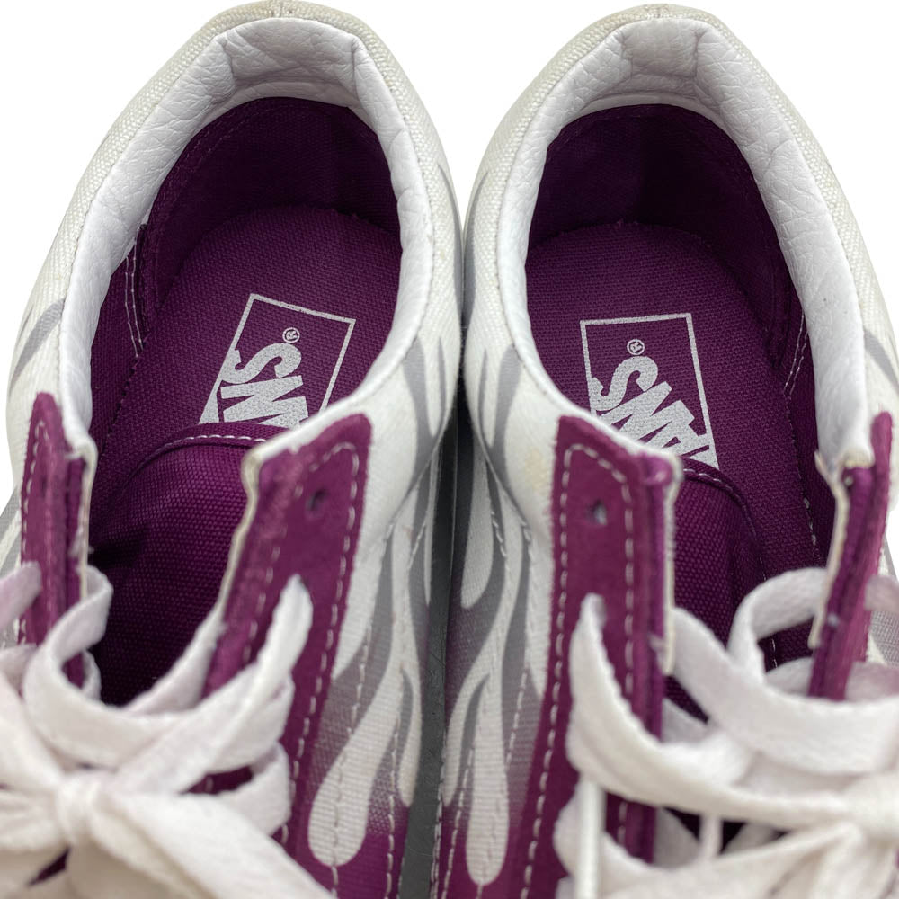 VANS バンズ 507698 OLD SKOOL FLAME DARK PURPLE オールドスクール ファイヤーパターン ローカット スニーカー パープル系 26cm【中古】