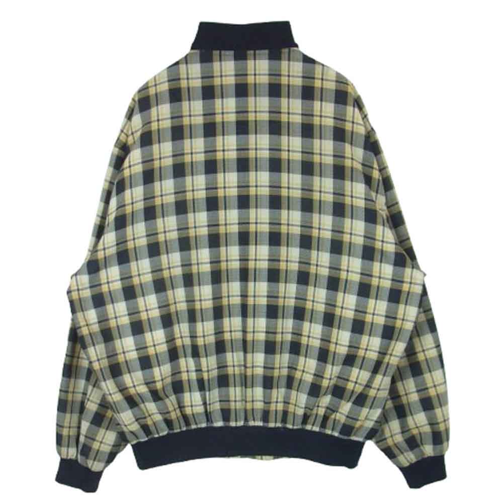 YVES SAINT LAURENT イヴサンローラン pour homme チェック柄 ブルゾン ジャケット ブラック系 イエロー系 95【中古】